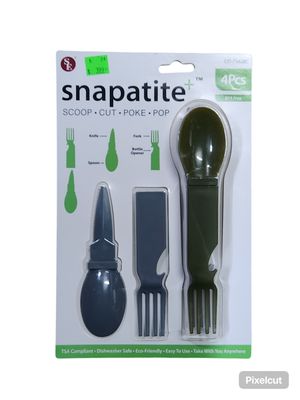 4PC 4-IN-1 Plastic Cutlery Set
