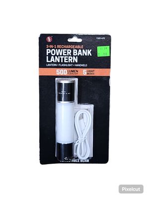 3-IN-1 Rechargeable Power Bank Lantern 
