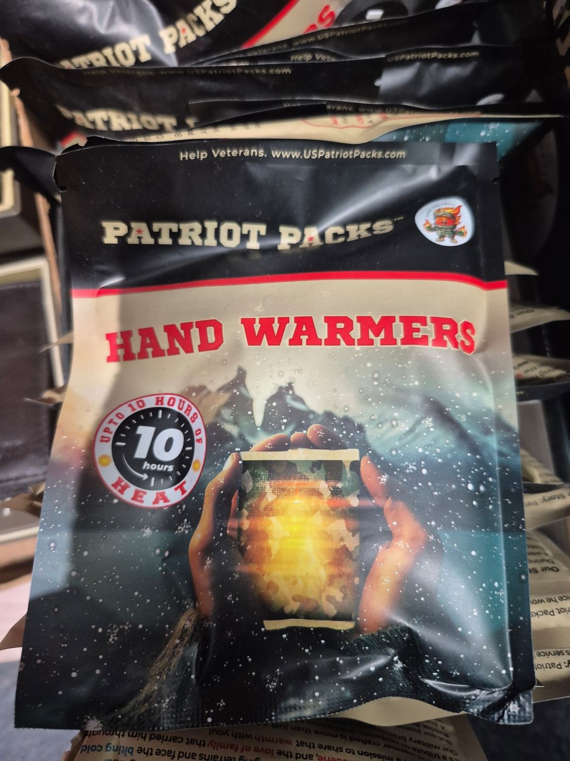 10 FOR $10.00- HAND WARMERS PATRIOT PACKS
