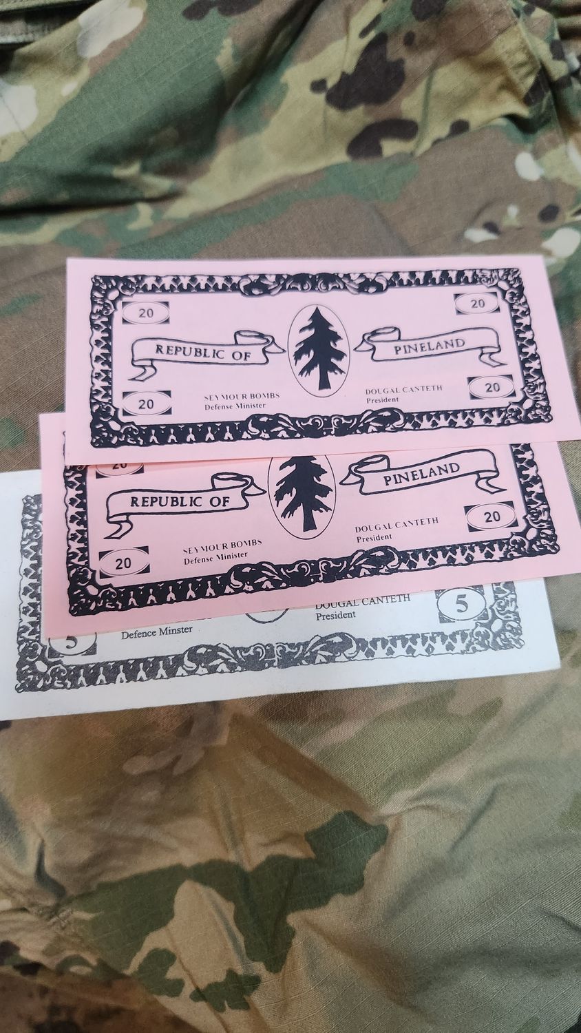 REPUBLIC OF PINELAND CURRENCY