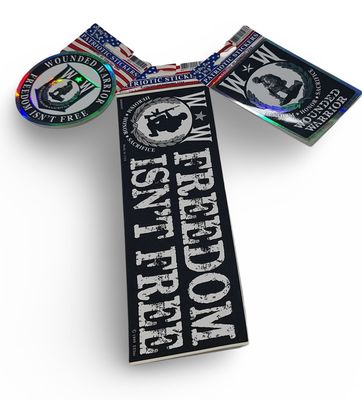 WOUNDED WARRIOR BUMPER AND WINDOW STICKERS