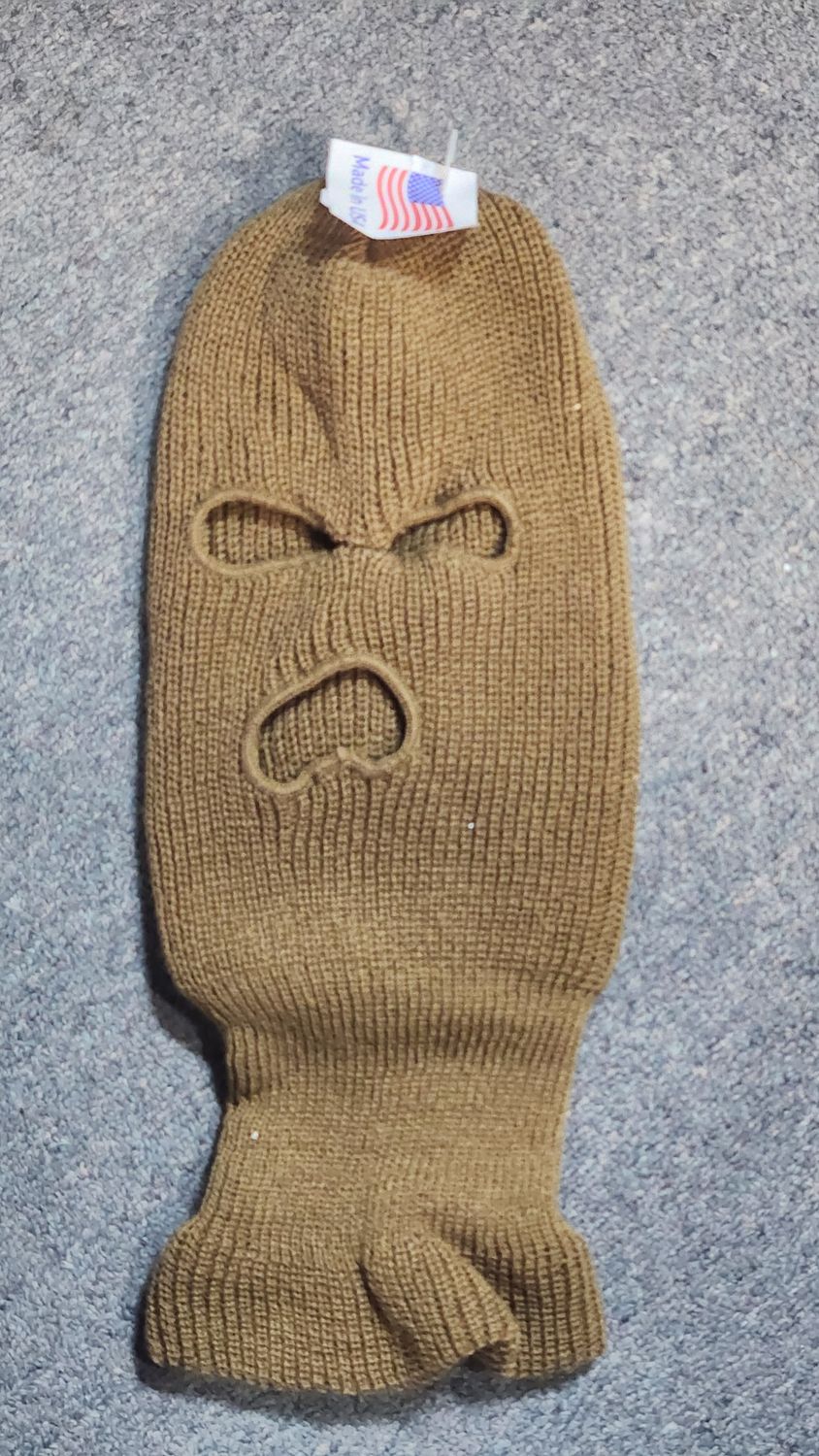 MADE IN USA 3 HOLE FACE MASK COYOTE