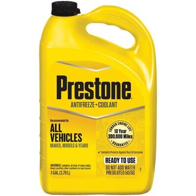 ​Prestone All Vehicles - 10yr/300k mi - Antifreeze+Coolant (1 Gal - Ready to Use)