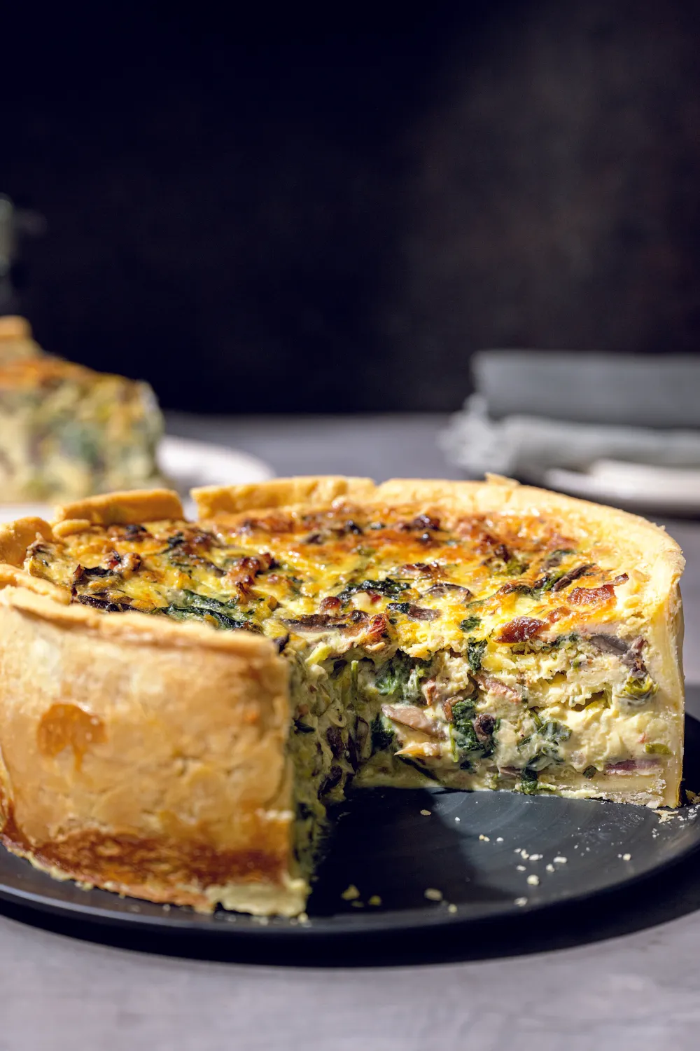 Monday, October 12th  - Ham and Bacon Vegetable Deep Dish Quiche