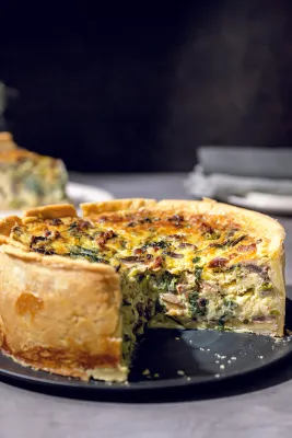Monday, October 12th  - Ham and Bacon Vegetable Deep Dish Quiche