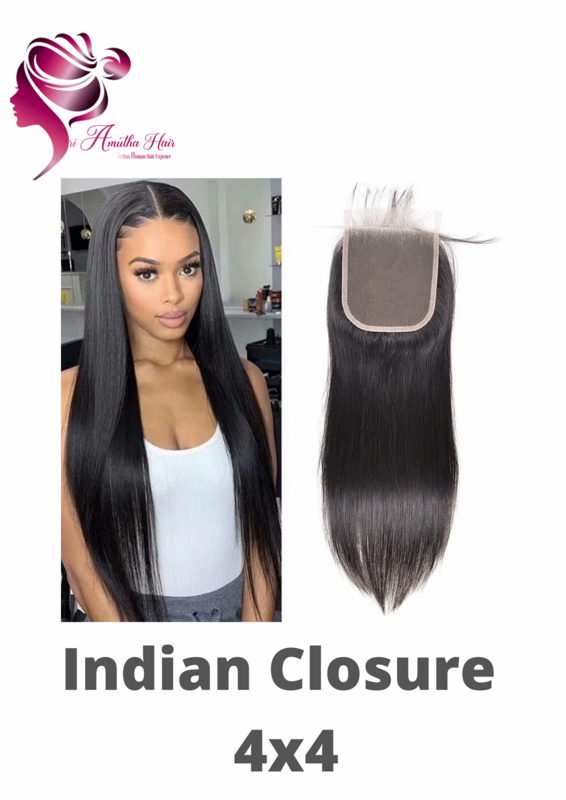 Indian Handmade Closure straight ( 5X5 , 4X4 )