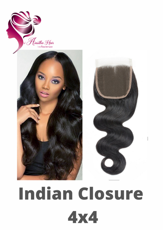 Indian Handmade Closure wavy ( 4x4 , 5x5 )