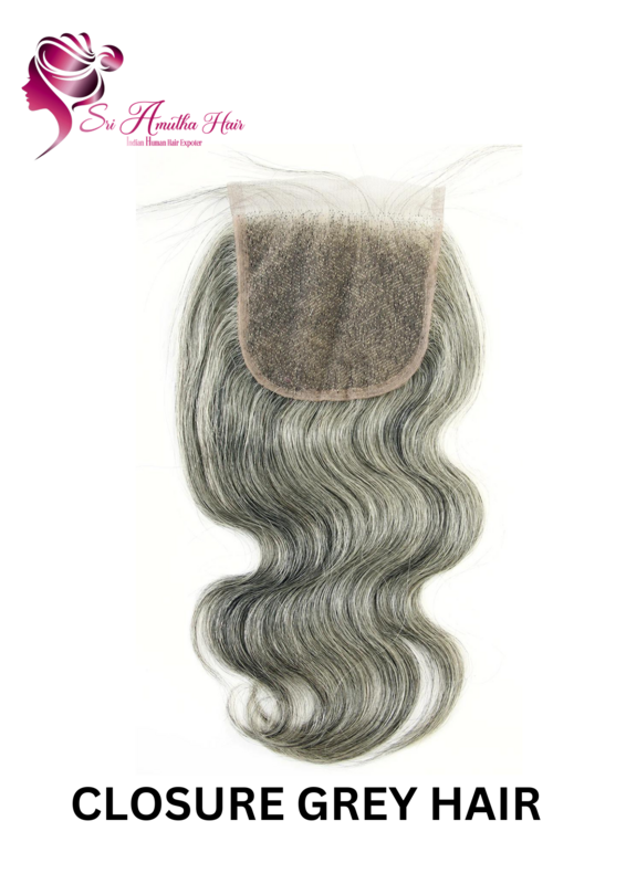 Grey Indian Handmade Closure ( 5X5 , 4X4 )