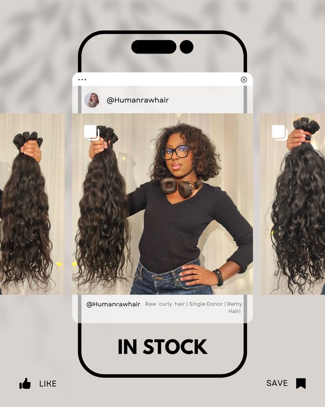 Raw Curly hair 3 Bundles &amp; 1 closure combo