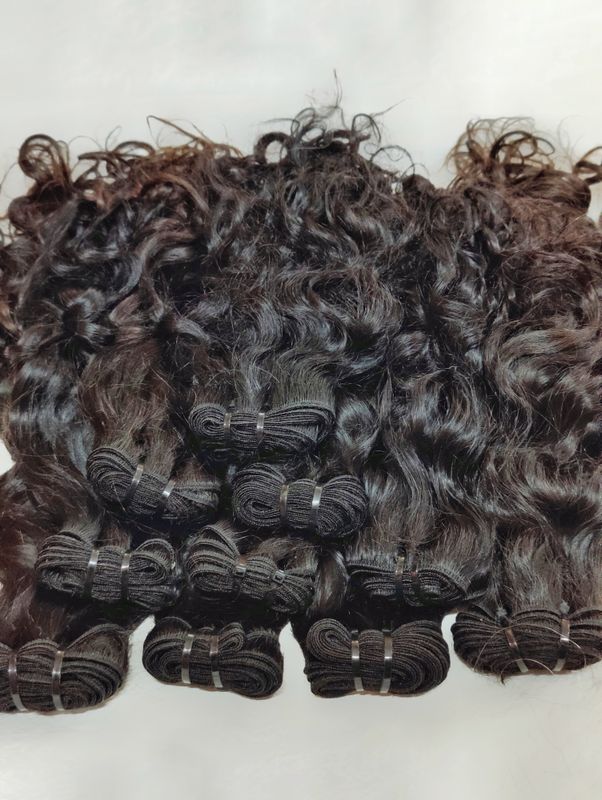 Indian Raw Curly Machine Weft Hair Extensions | 100% Unprocessed  Natural Curl Pattern | Single Donor