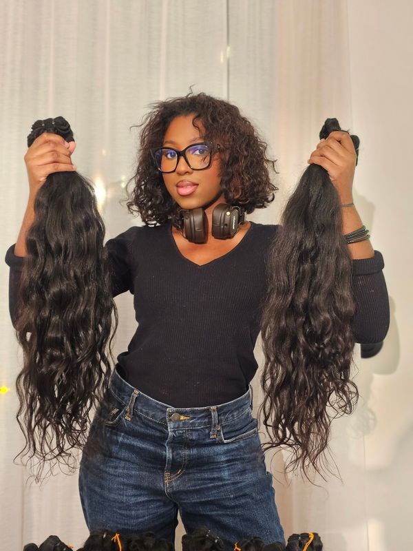 Indian Raw Body Wave Machine Weft Hair Extensions | 100% Unprocessed Single Donor