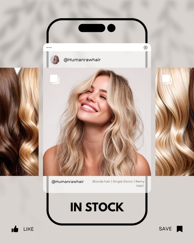 Raw Blonde #613 Machine Weft Hair Extensions | Straight, Wavy &amp; Curly  | 100% Human Hair | Wholesale &amp; Retail