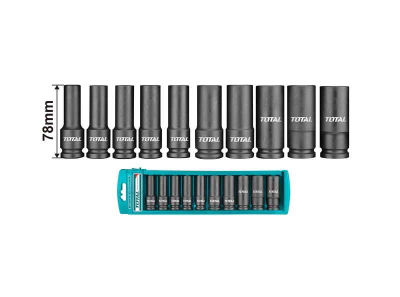 Total 10PCS 1/2&quot; Deep Impact Socket set- THKISD12102L