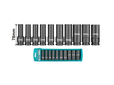 Total 10PCS 1/2" Deep Impact Socket set- THKISD12102L