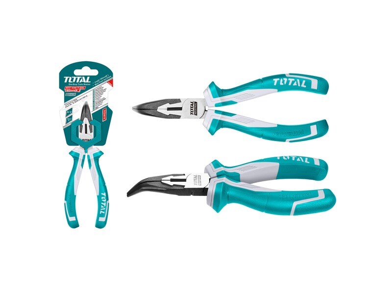 Total 6&quot; Cr-V Bent Nose Pliers- THT24616