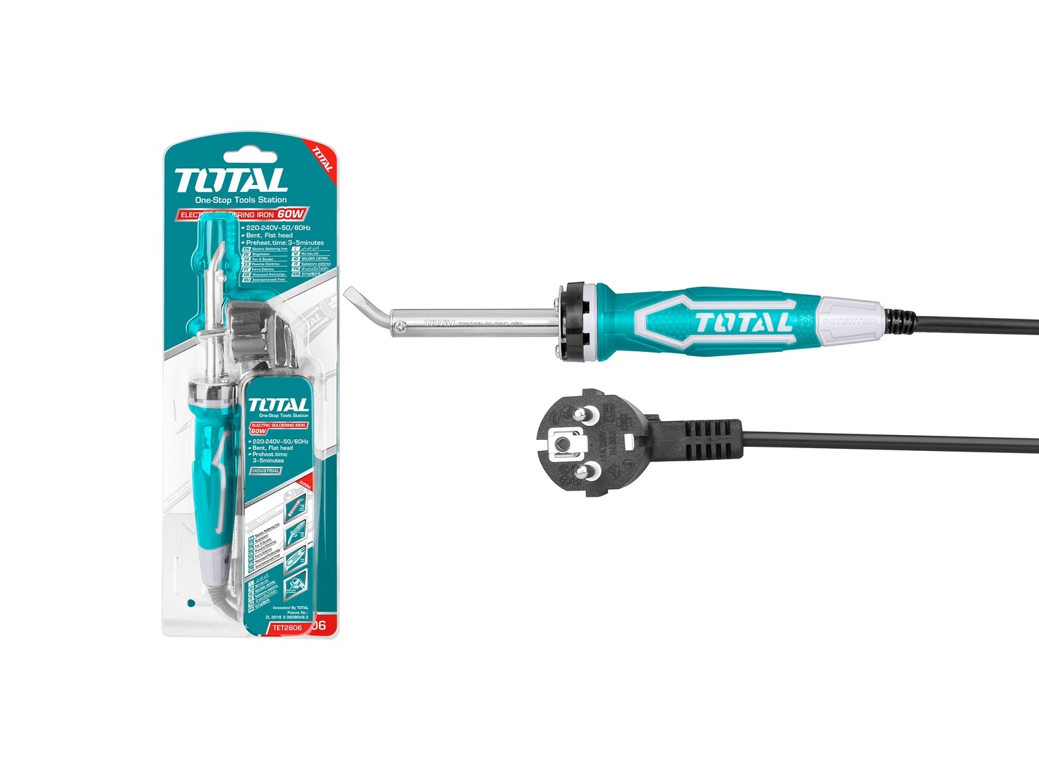 Total Electric Soldering Iron Bent Tip 60W - TET2606