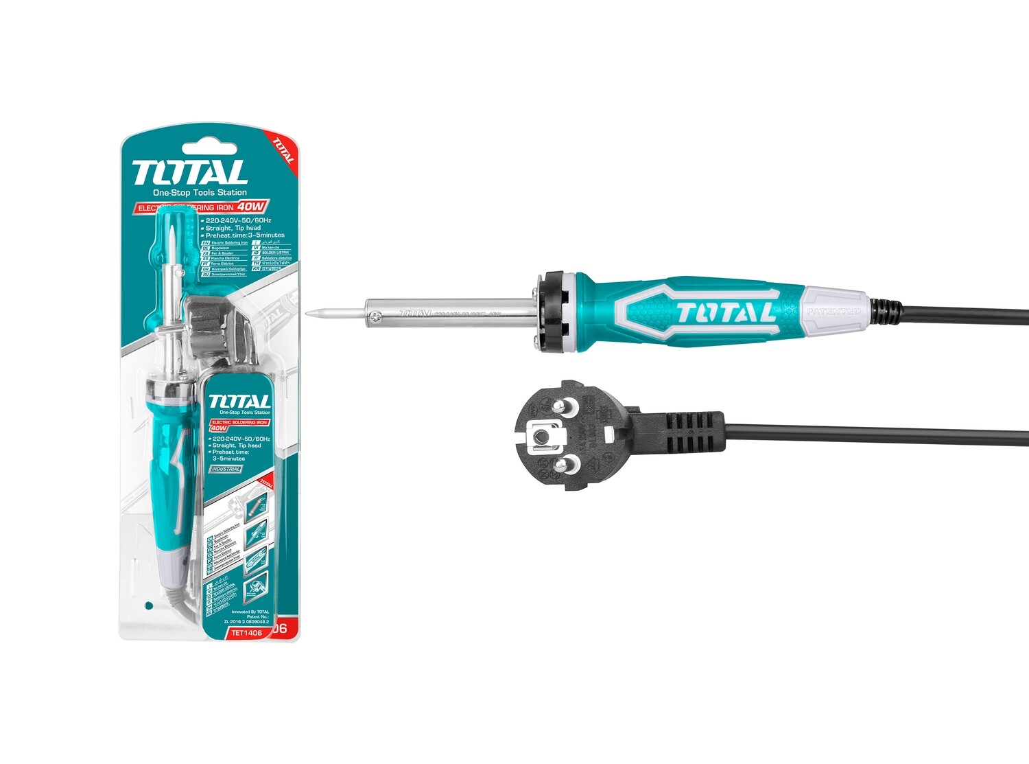 Total Electric Soldering Iron Straight Tip 40W- TET1406