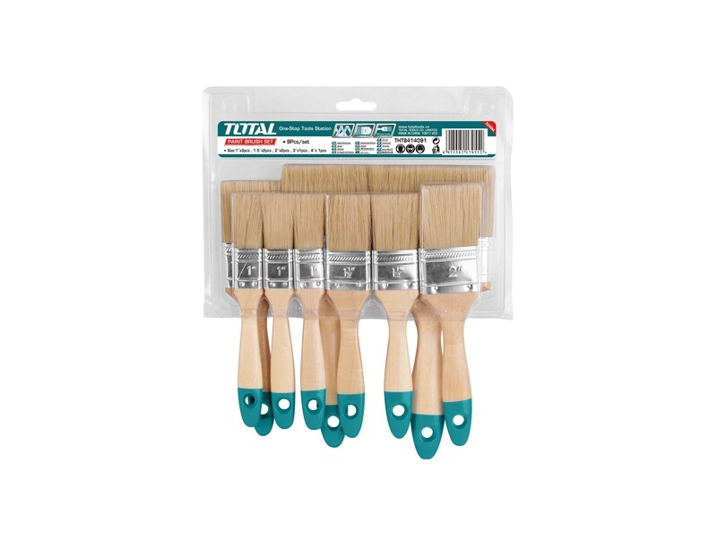 Total 9 Pcs Paint Brush Set- THT8414091