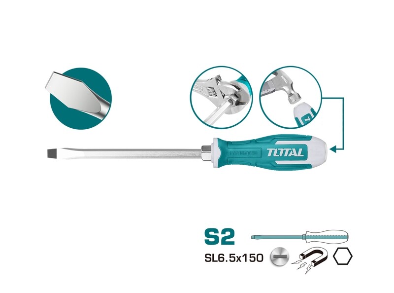 Total Slotted Go Through Screwdriver THGS61506