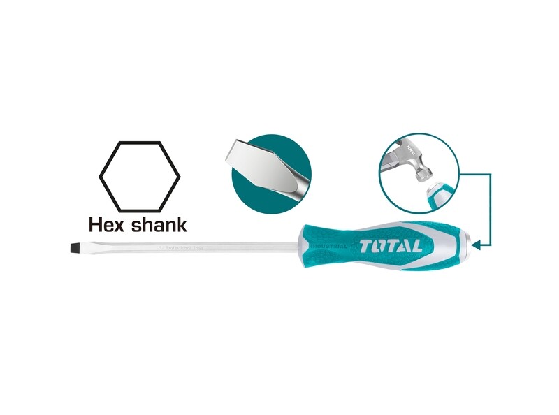 Total Slotted Go-Through Screwdriver- THTGTS8150