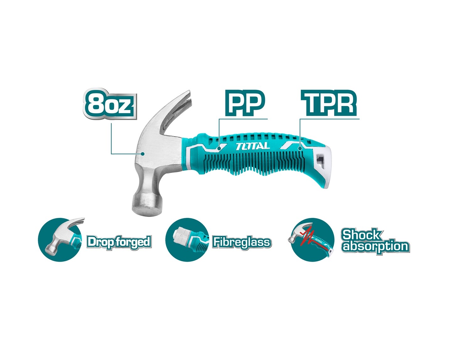 Total Mini Claw Hammer- THTM7386D