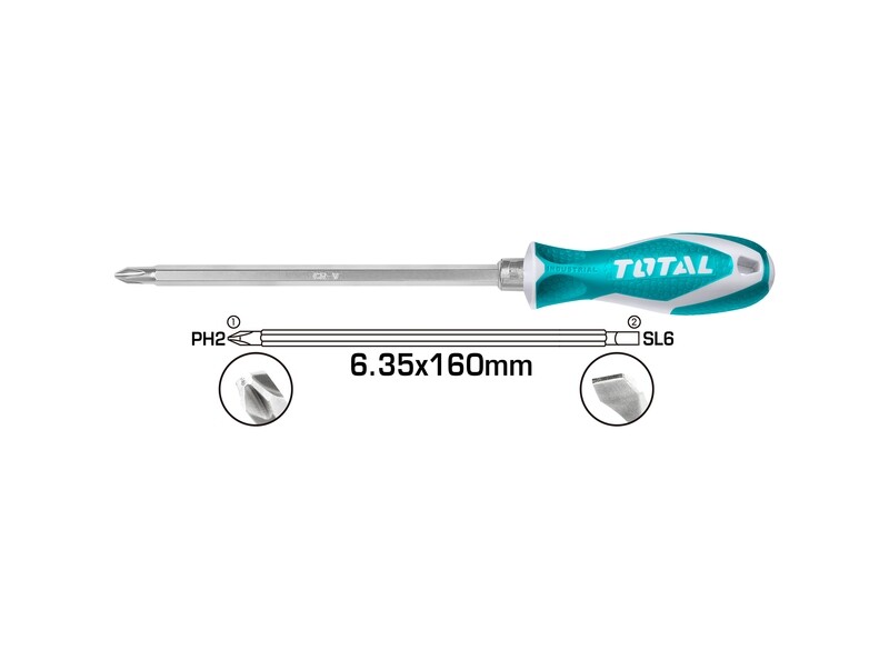 Total 2in1 Cr-V Screwdriver Set- THT250206