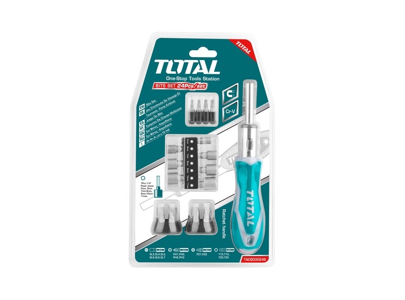 Total 24PCS Ratchet Screwdriver Set- TACSD30246