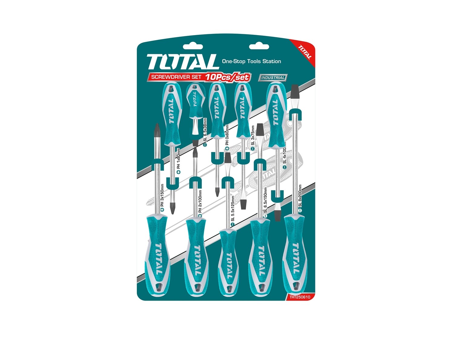 Total 10PCS Screwdriver Set- THT250610