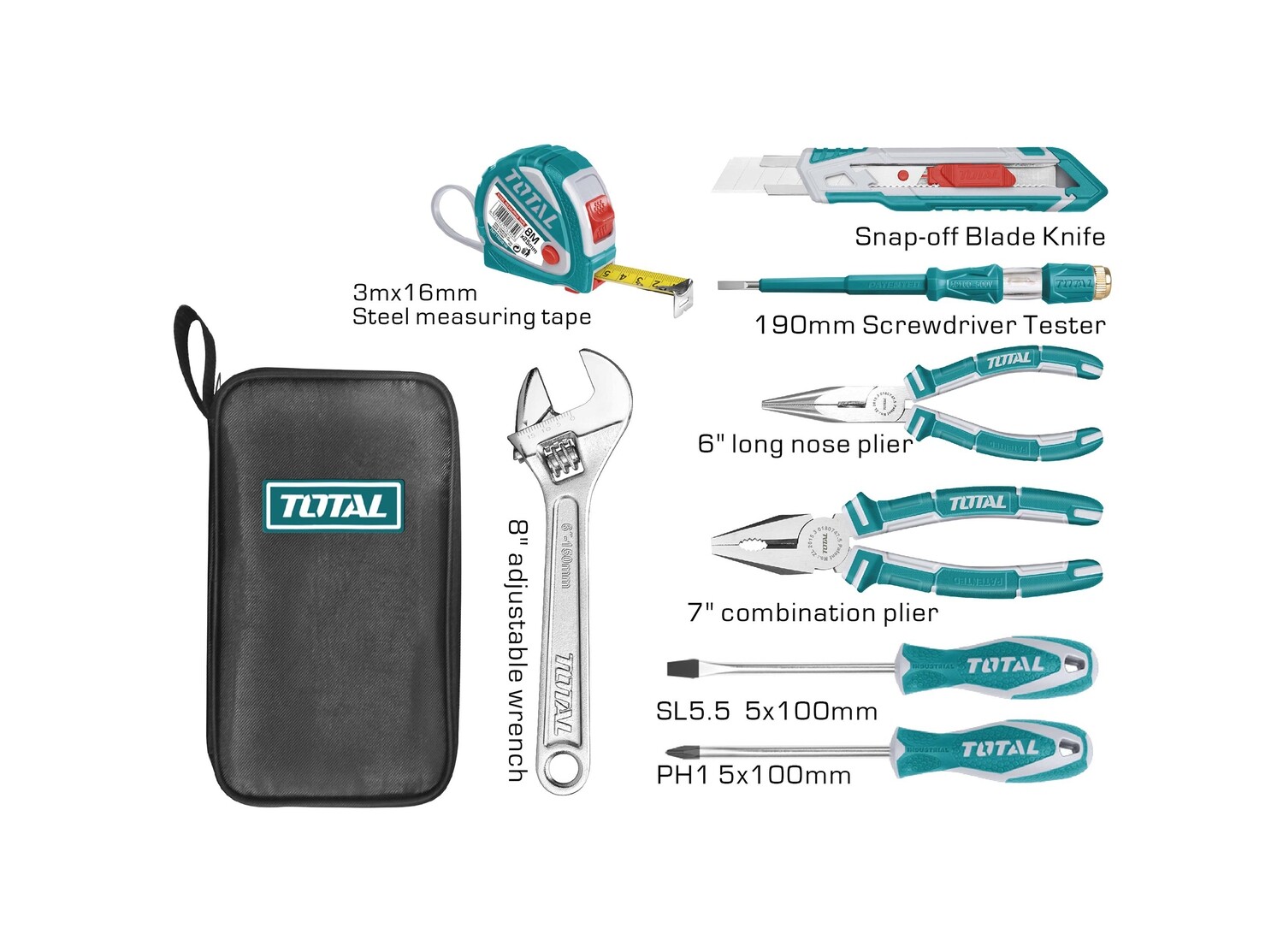 Total 8 Pcs Handtools Set- THKTHP90086