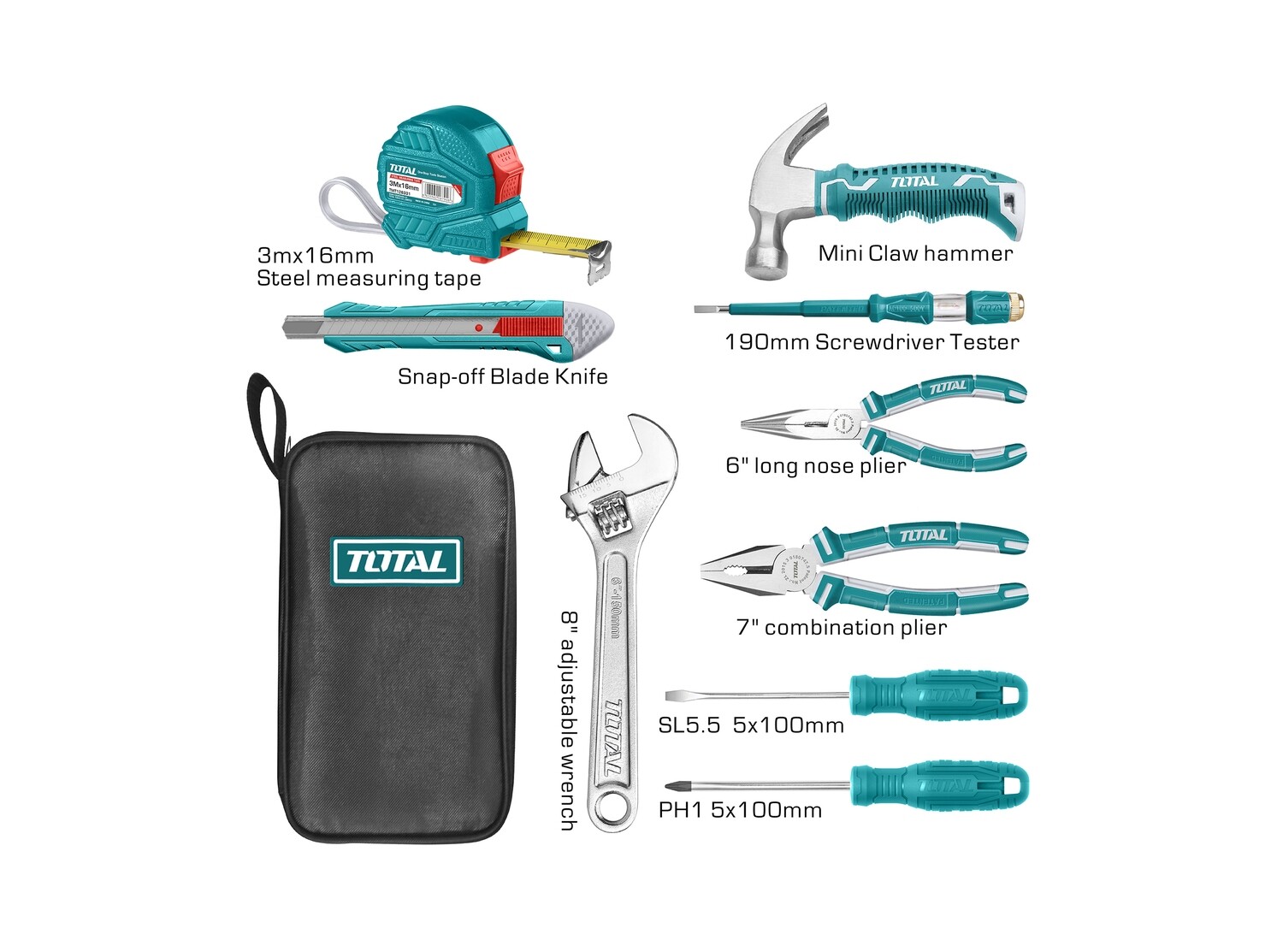 Total 9 Pcs Handtools Set- THKTHP90096