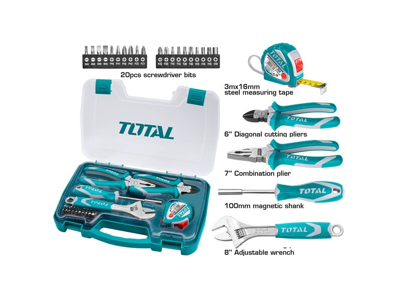 Total 25PCS Hand Tool Set- THKTHP90256