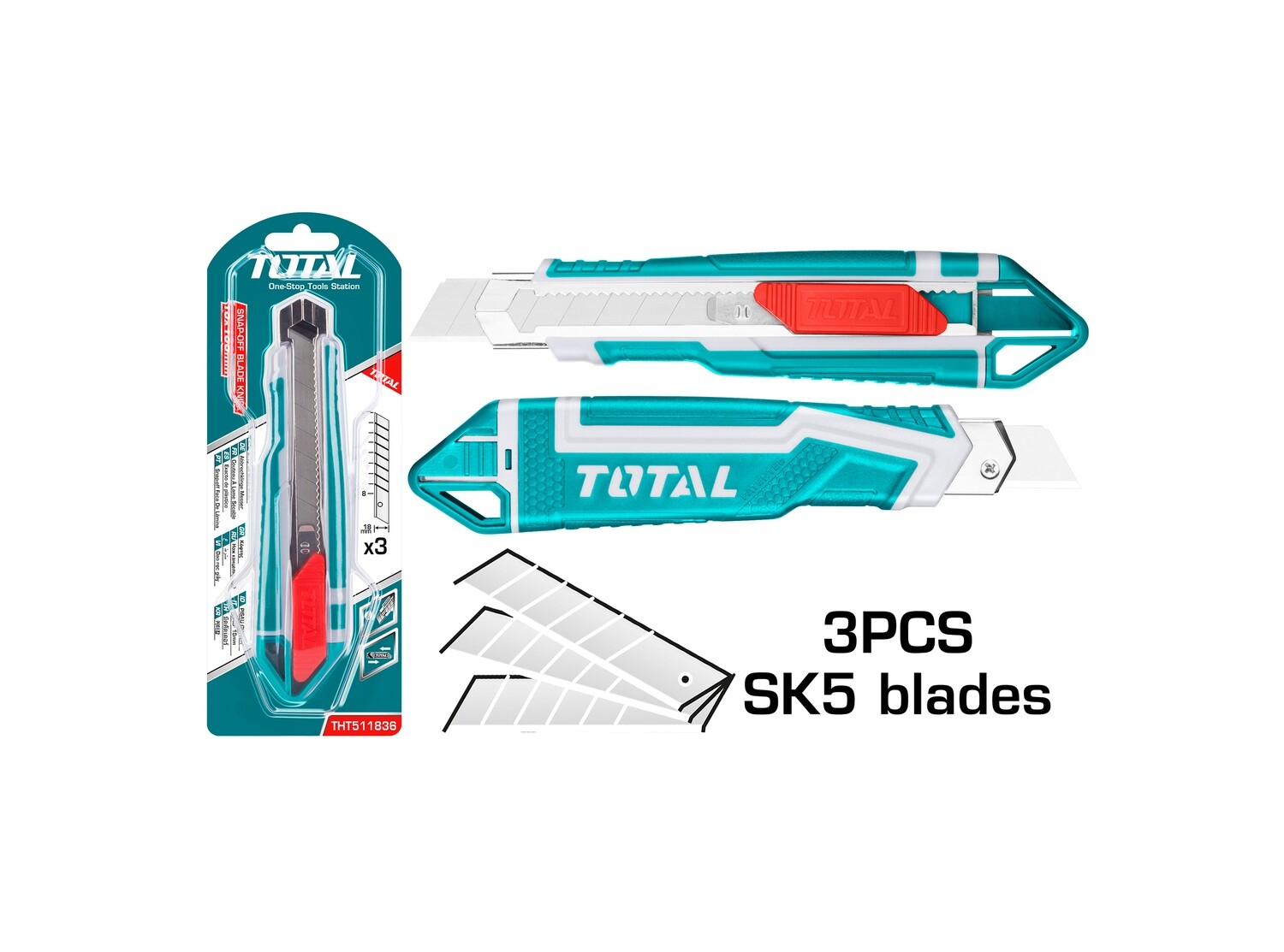 Total Snap-Off Blade Knife- THT511836