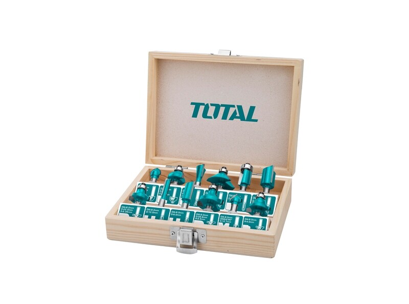 Total 12PCS Router Bits Set 8mm- TACSR1121