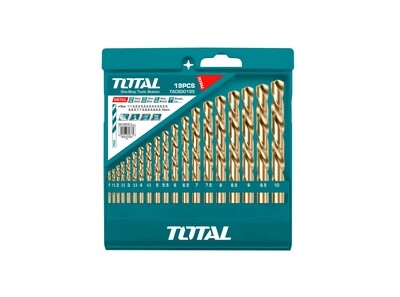 Total 19PCS HSS Twist Drill Bits Set- TACSD0195