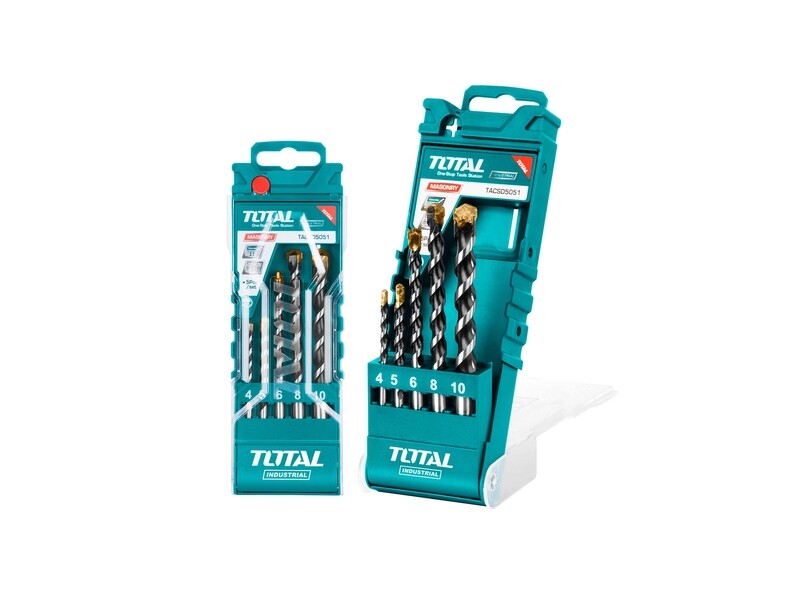 Total 5 Pcs Masonry Drill Bit Set- TACSD5051