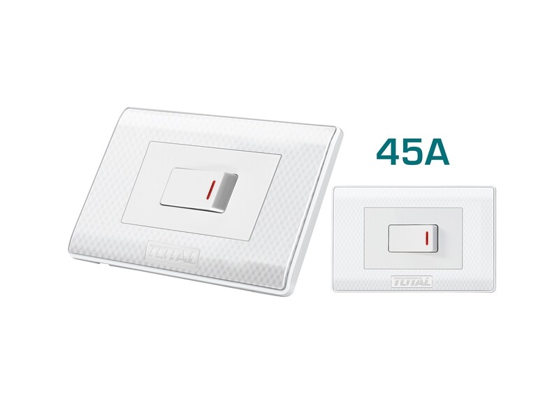 Total 1 Gang Electric 45A 1 Way Switch- THESSH18311