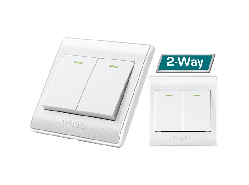 Total 2 Gang 60mm Electric 16A 2Way Switch- THESSH02103