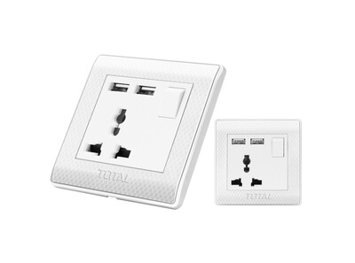 Total Universal Socket With Usb Outlet- THESST1116AUS