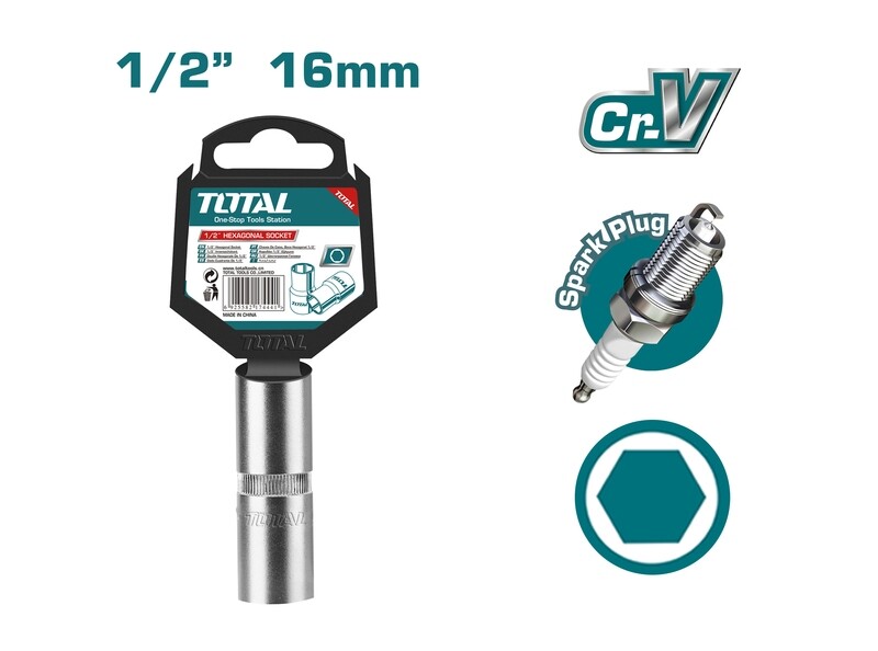 Total 1/2"  Spark Plug Socket (16mm)- THSPS12166