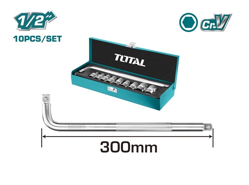 Total 10PCS 1/2" Socket set- THTL121101