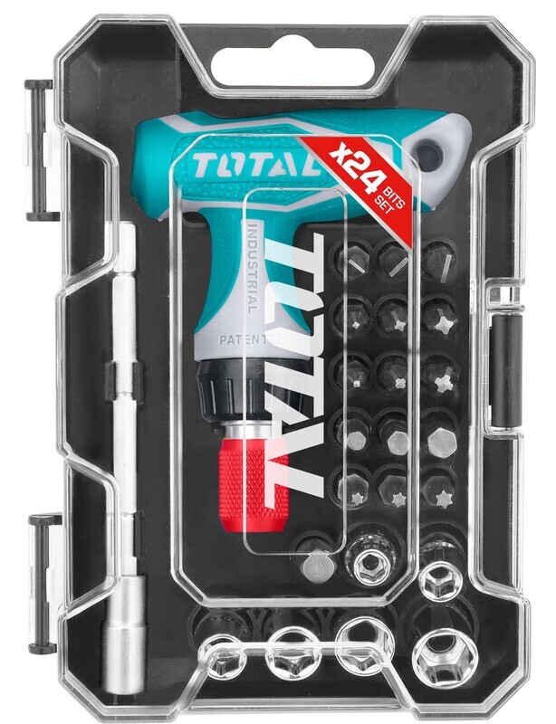 Total 18PCS Cr.V T Handle Wrench Mini Screwdriver Set- TACSD30186