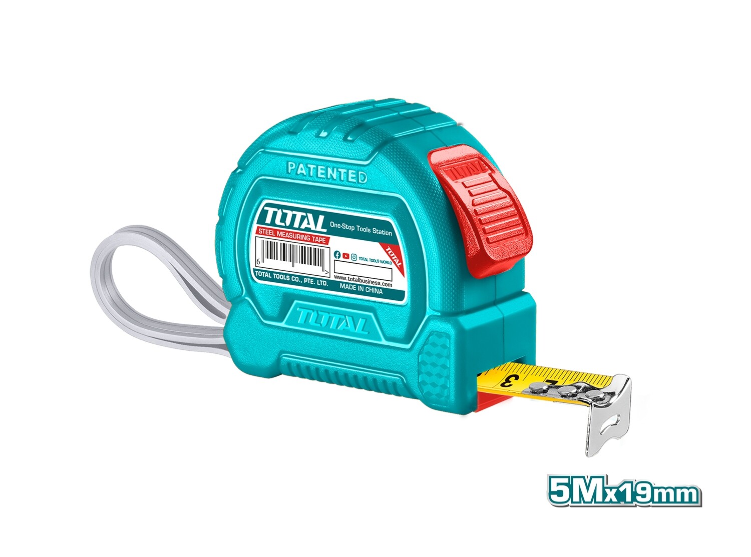 Total 5mx19mm Metric Only Steel Measuring Tape- TMT37519M