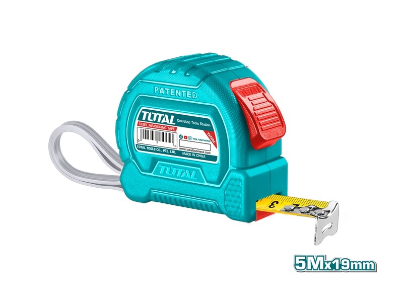Total 5mx19mm Metric Only Steel Measuring Tape- TMT37519M