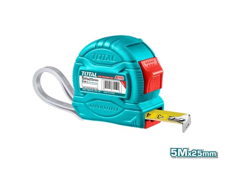 Total 5Mx25Mm Metric Only Steel Measuring Tape-TMT34525M