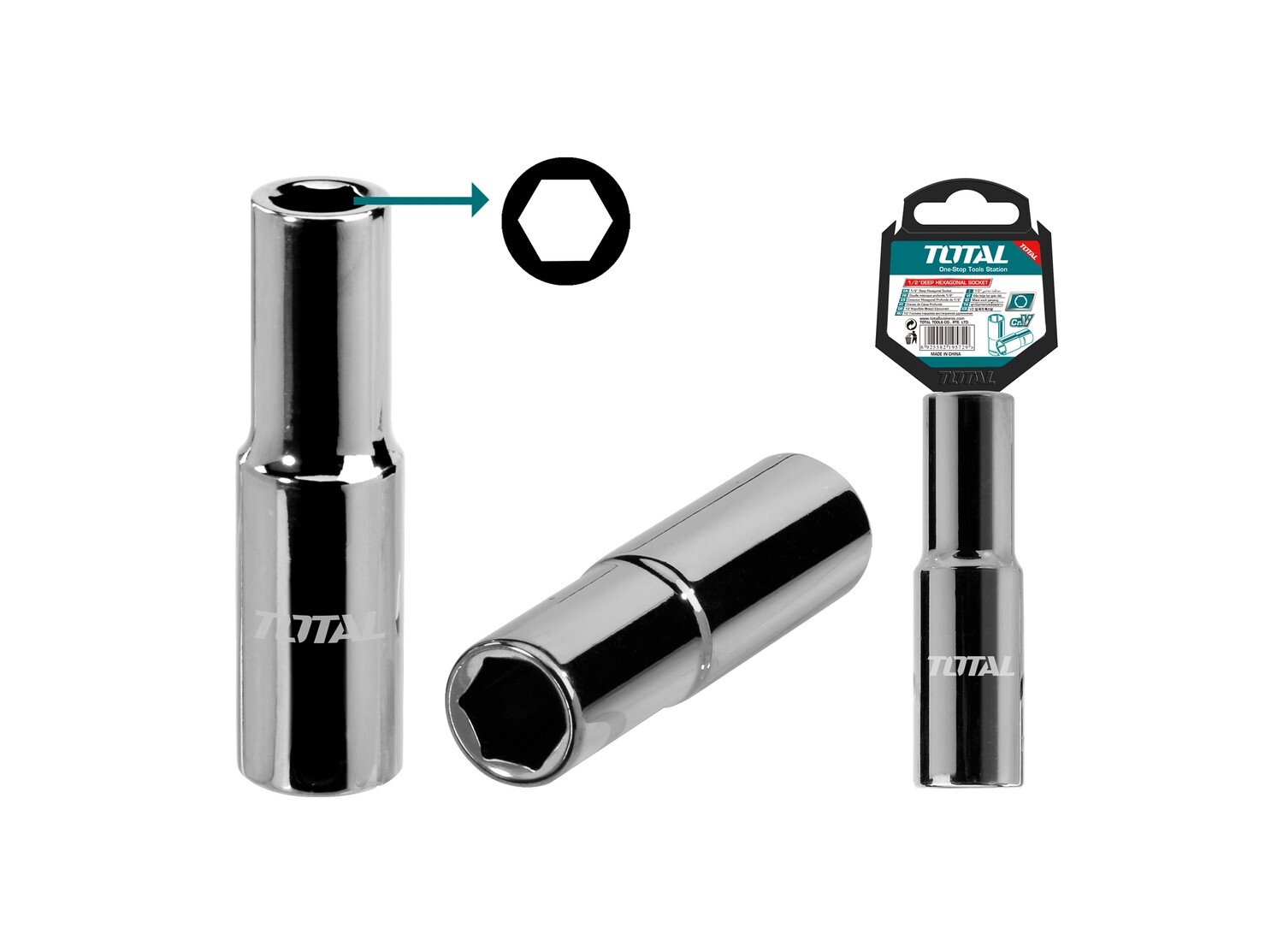 Total 27Mm 1/2 deep Hexagonal Socket -THTST12273L