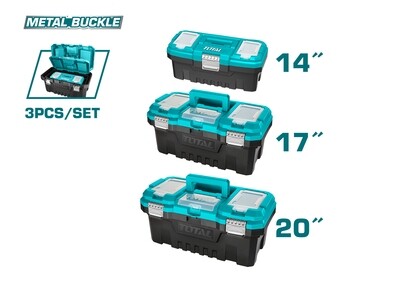 Total 3 Pcs Plastic Tools Box Set- TPBXK0032