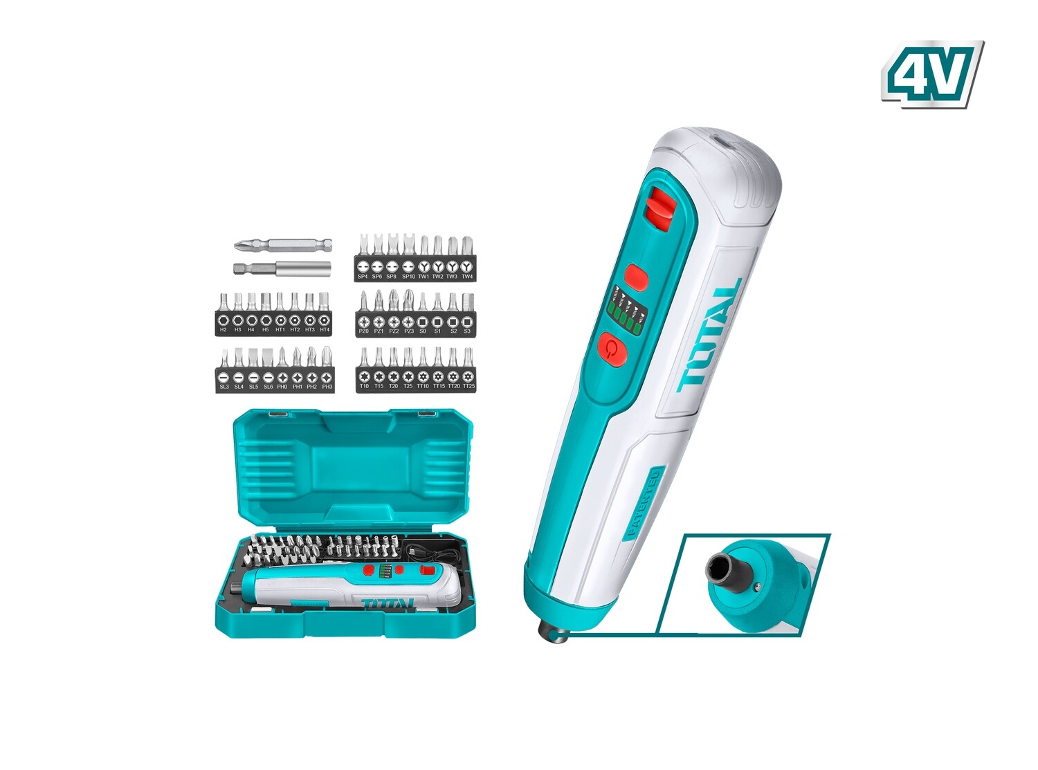 Total Lithium-Ion Cordless Screwdriver- TSDLI0403