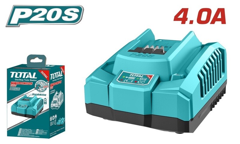 Total Fast Intelligent Battery Charger 20V, Charges 4A-  TFCLI20411