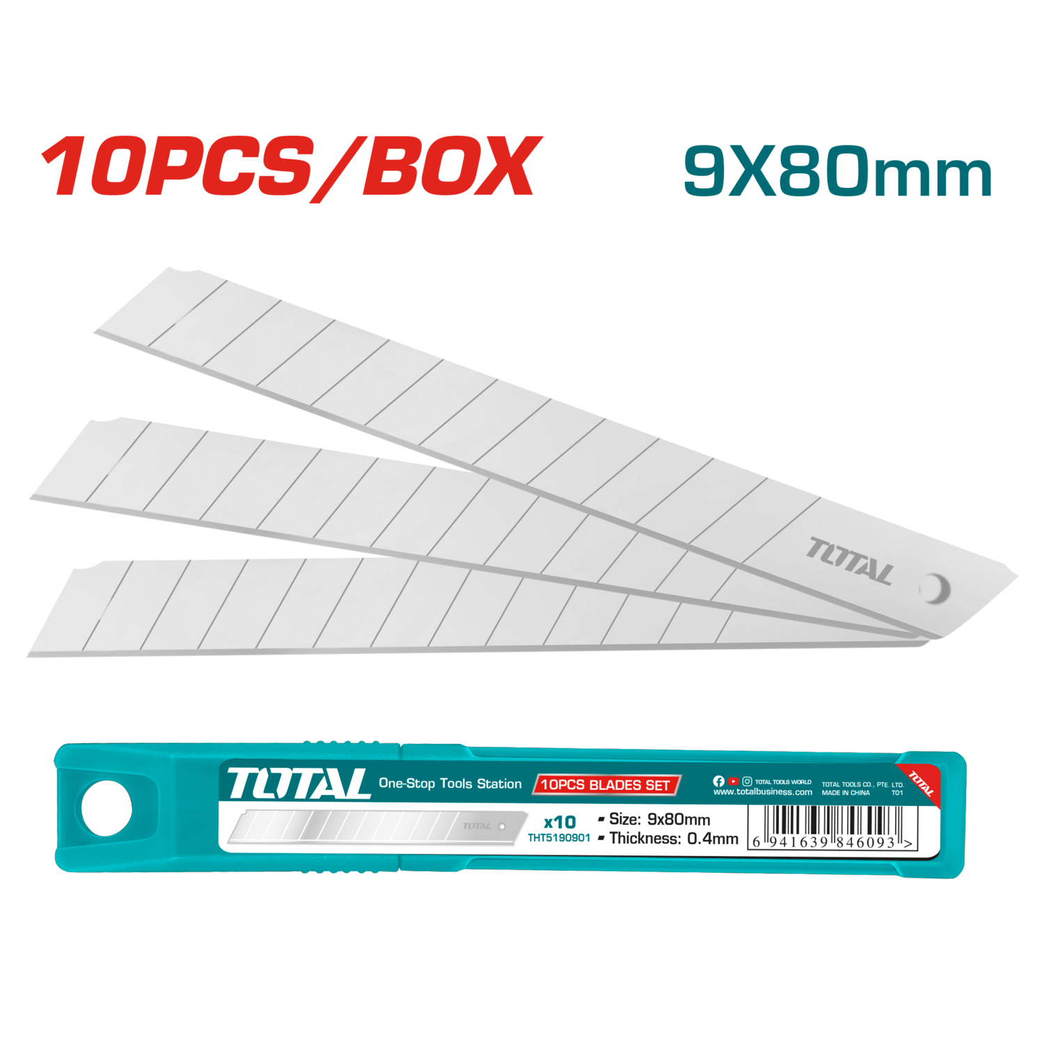 Total 10 PCS 80mm Knife Blades Set- THT5190901