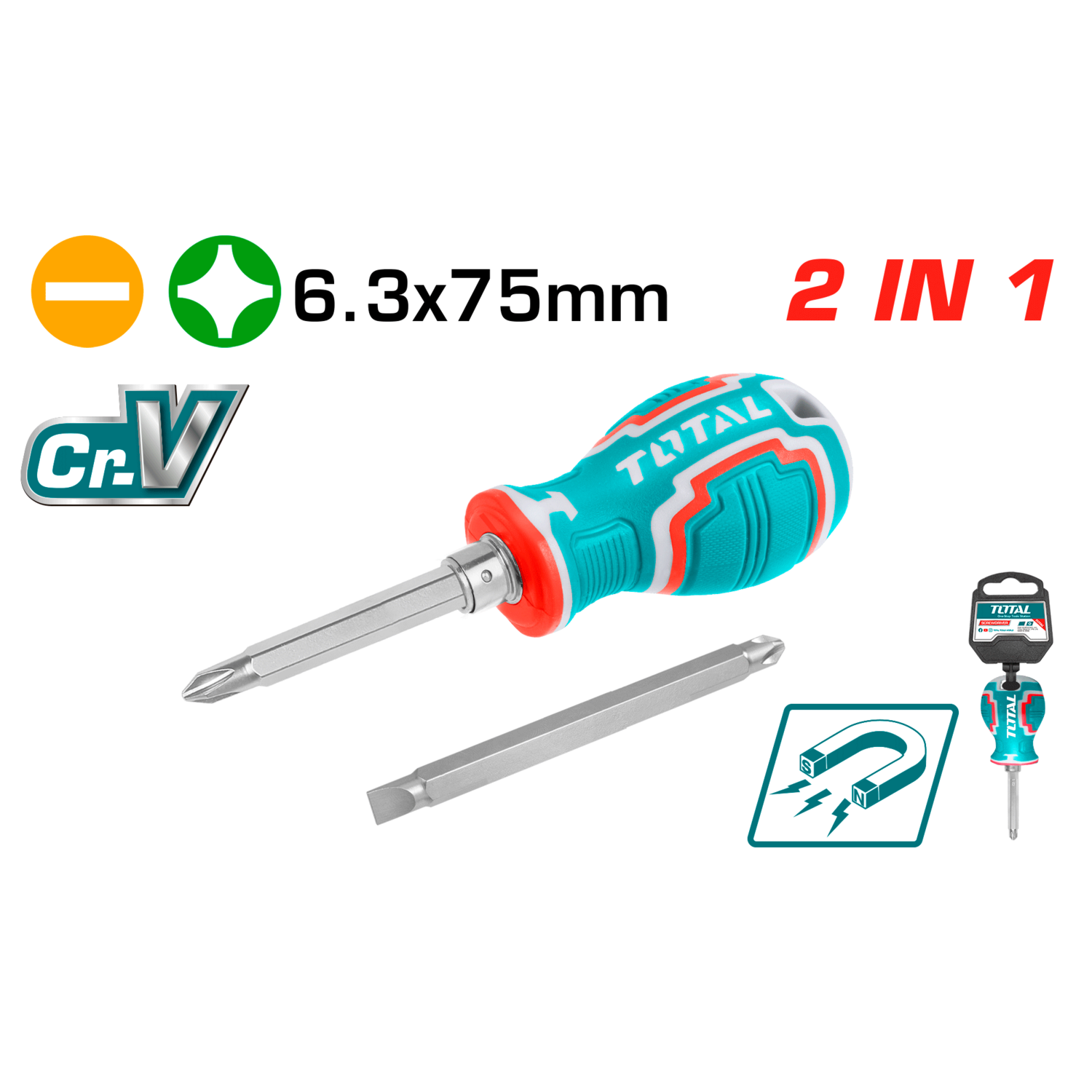 Total 2 In 1 Screwdriver Set- THT250216